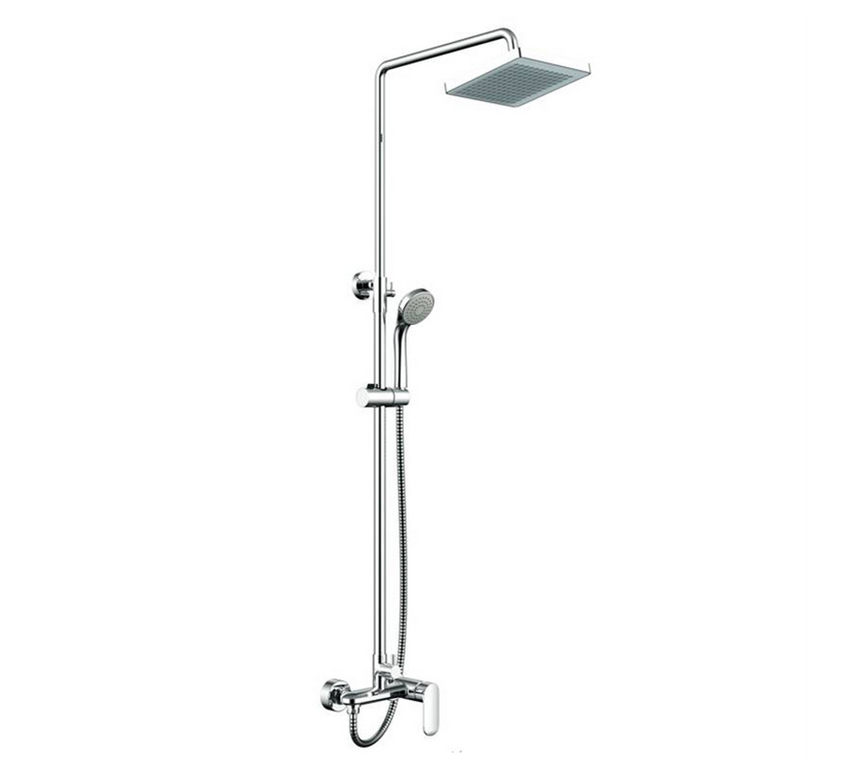 F9125183CP-A-RUS OPAL Душевая колонна со смесителем для душа(верхний душ квадратной формы)