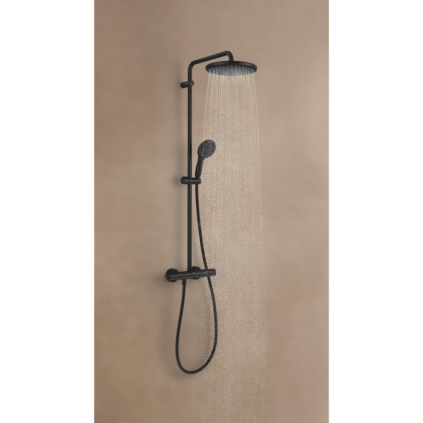 Душевая система с термостатом для душа, черный Grohe Tempesta 250 266702431
