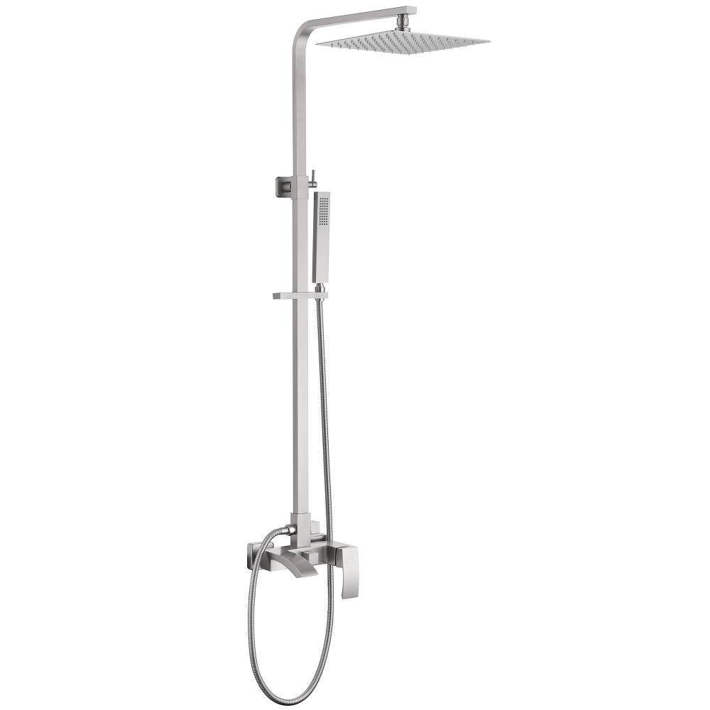 Душевая стойка ABBER Wasserfall AF8616SPL с изливом, сатин