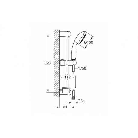 Душевой гарнитур GROHE 27927001 Tempesta New