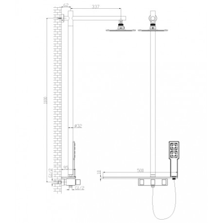 Душевой гарнитур LeMark Tropic LM 7001 C