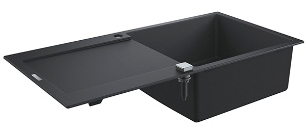 Мойка K500, композитная, оборачиваемая, с 1 чашей и крылом, 1000x500, черный гранит Grohe 31645AP0