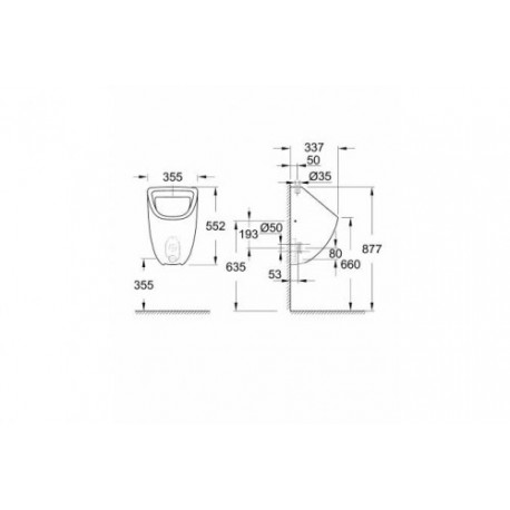 Писсуар GROHE 39439000 Bau Ceramic (Германия)