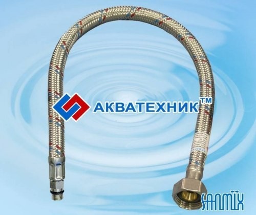 Подводка для смесителей 60 см М*10*35 гайка-штуцер (Россия)