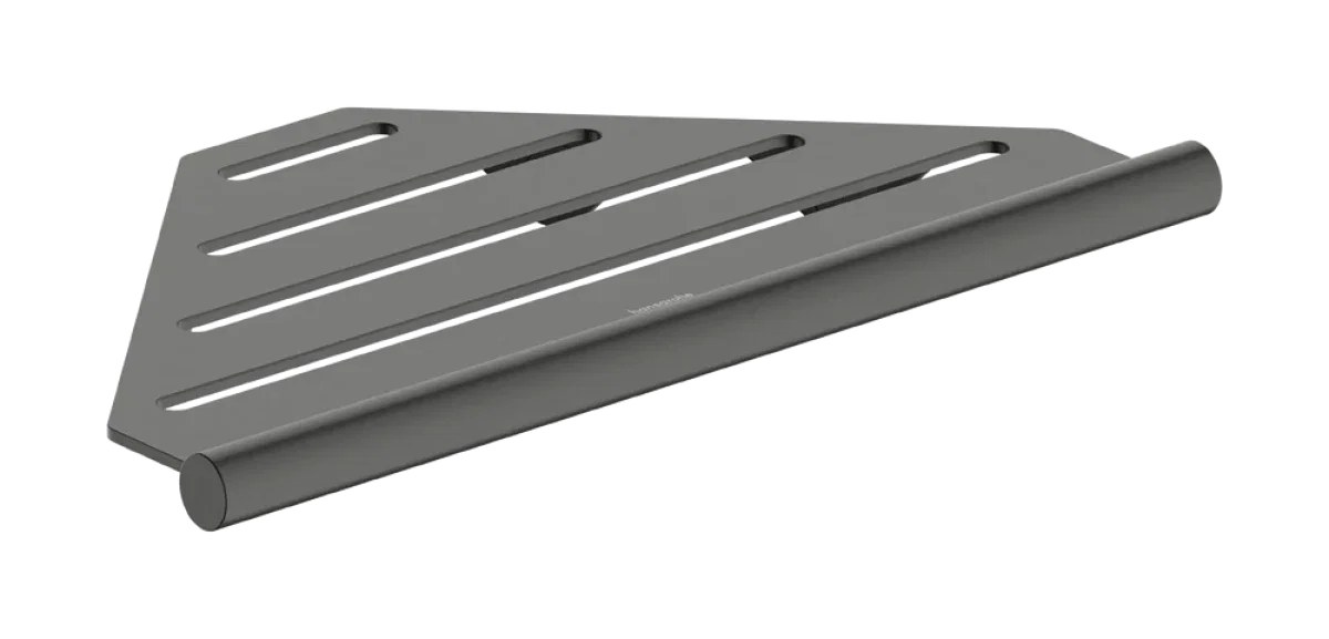 Полочка-корзинка, угловая, шлиф. черный хром Hansgrohe AddStoris S 41761340