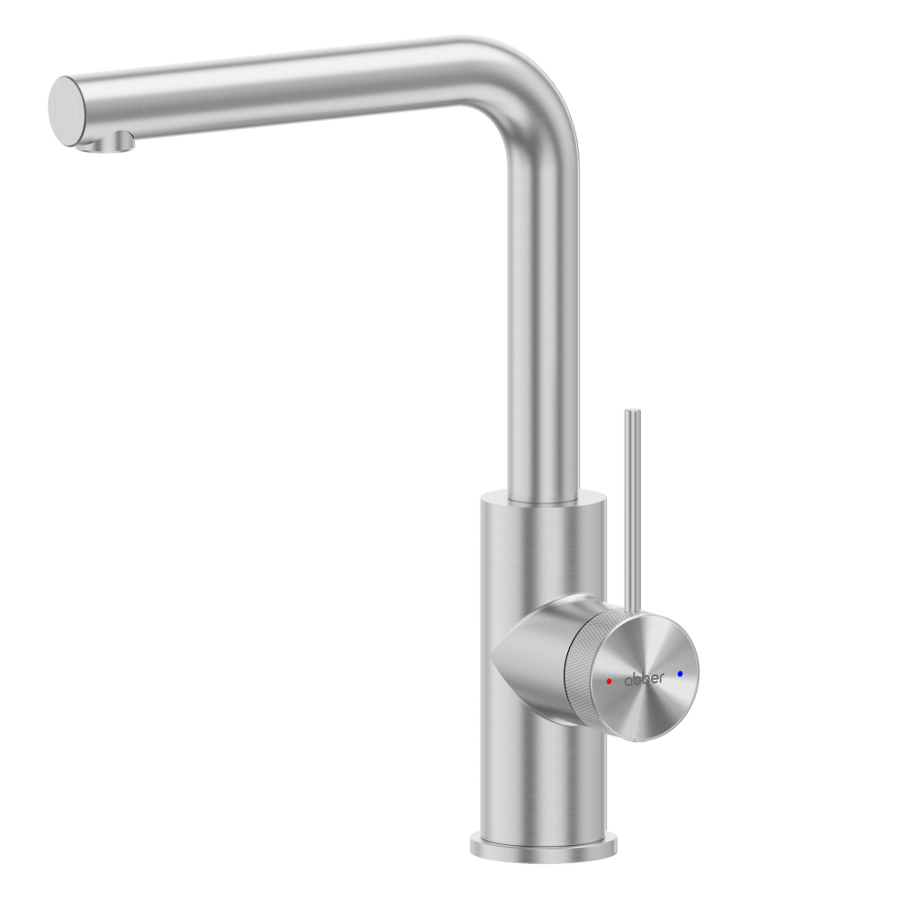 Смеситель ABBER Emotion 316 AF8814BST для кухни с выдвижной лейкой, с фильтром, брашированная сталь