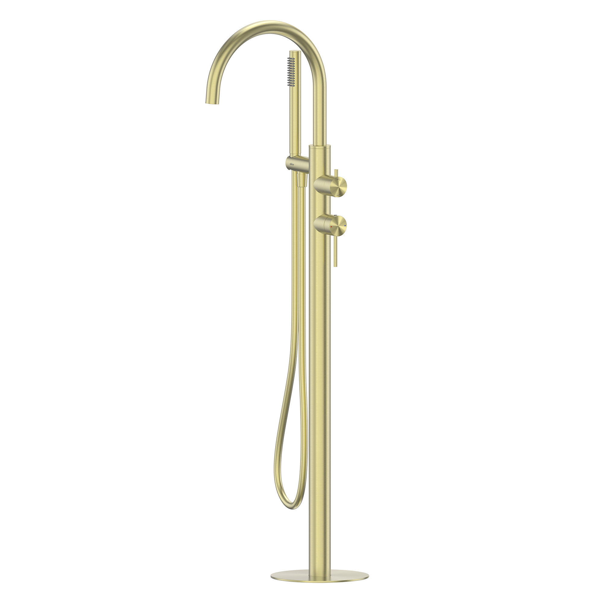 Смеситель ABBER Wasser Kreis 316 AF8115BG напольный для ванны, брашированное светлое золото