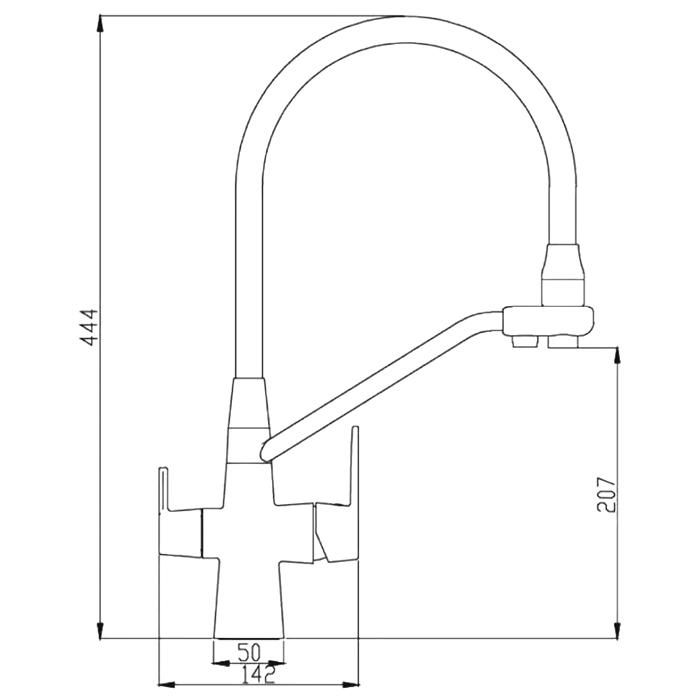 СМЕСИТЕЛЬ ДЛЯ КУХНИ С ГИБКИМ ИЗЛИВОМ HAIBA HB855-5 HB 76855-5