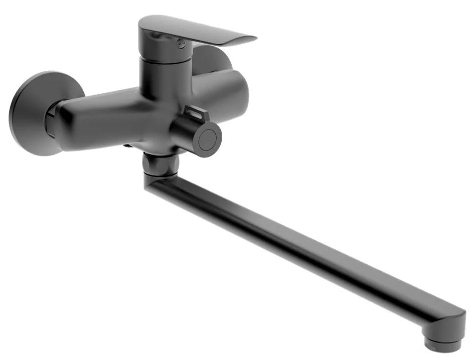 Смеситель для ванны, излив 300мм, ESKO, Lagos Gun Metal LG31GM
