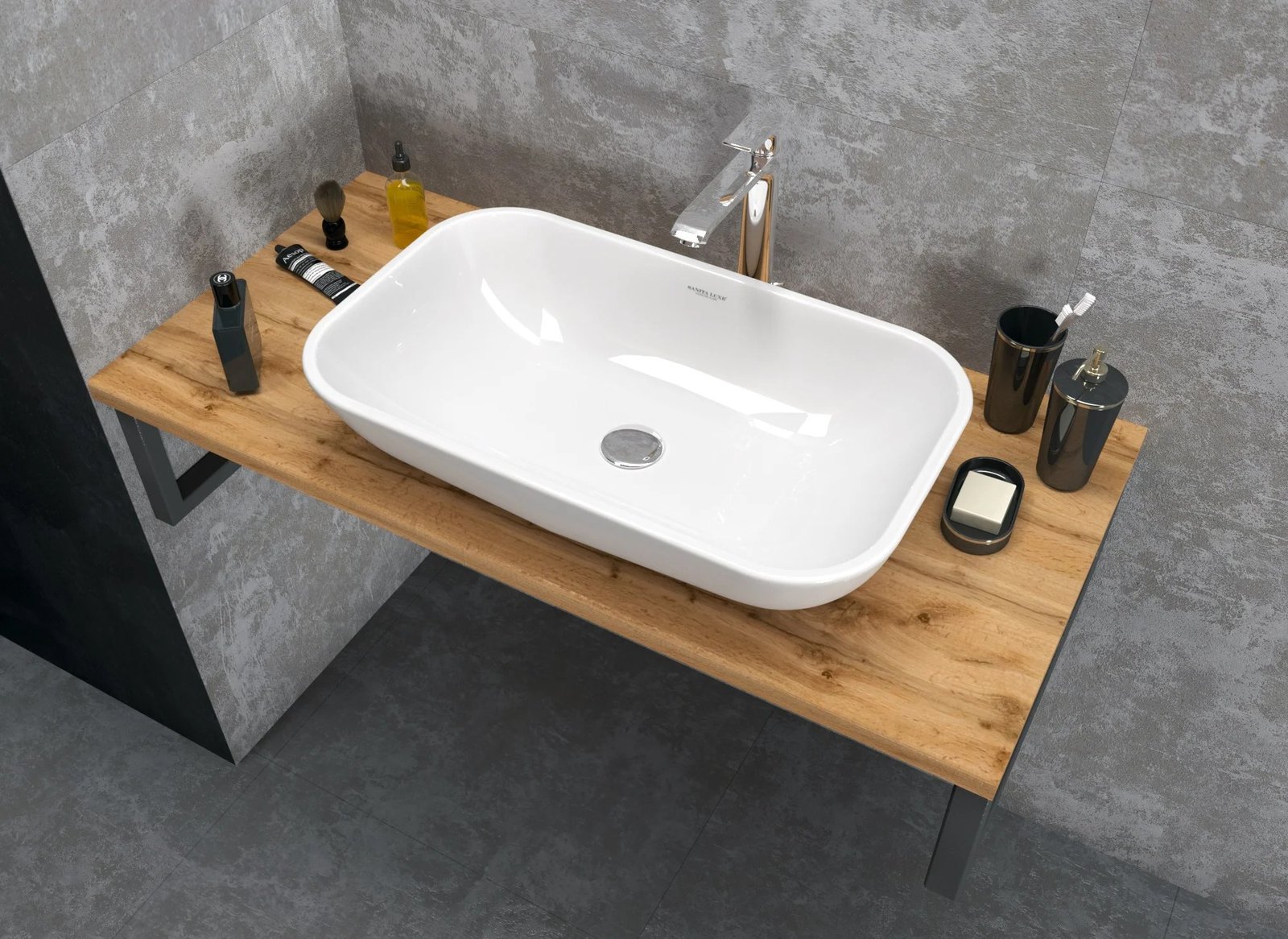 Столешница GRUNGE LOFT 90 Дуб Вотан 1 Марка